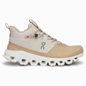 Beige / Brown On Cloud Hi Women's Sneakers | EWV072345