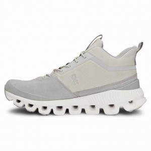 Beige / Grey On Cloud Hi Women's Sneakers | AGZ726190