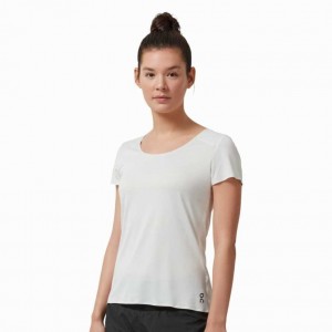 Beige / White On Performance Long Women's T-shirts | APJ893510