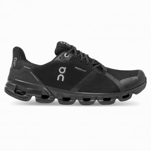 Black On Cloudflyer Waterproof Women's Road Running Shoes | OGV297405