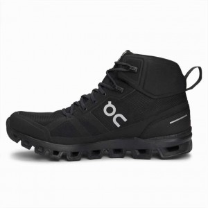 Black On Cloudrock Waterproof Women's Hiking Boots | JTR704356