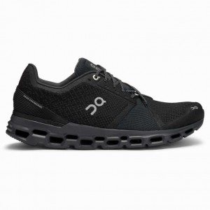 Black / Grey On Cloudstratus Men's Road Running Shoes | JBW876243