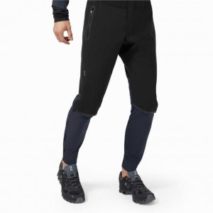 Black / Navy On Waterproof Men's Pants | IVL348107