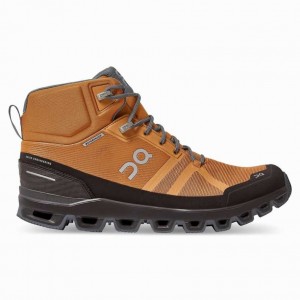 Brown On Cloudrock Waterproof Men's Hiking Boots | SEM126453