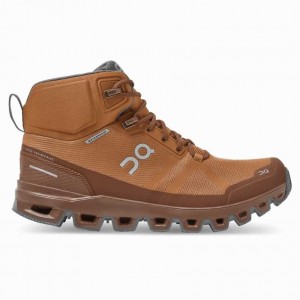 Brown On Cloudrock Waterproof Women's Hiking Boots | HYO904516