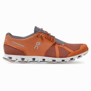 Brown / Orange On Cloud Men's Road Running Shoes | YOD926374