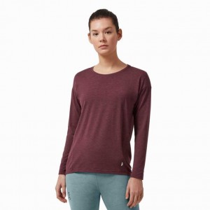 Burgundy On Comfort Women's T-shirts | CST154782