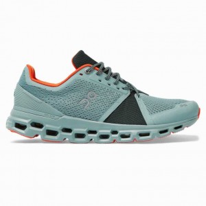 Dark Green On Cloudstratus Men's Road Running Shoes | HWJ934025