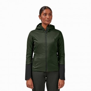 Dark Green / Black On Insulator Women's Jackets | GOW165723