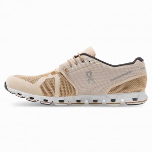 Gold / Beige On Cloud Men's Road Running Shoes | NKS156928