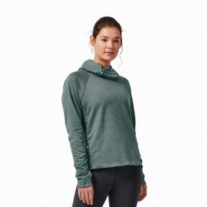 Green On Athletic & Running Women's Hoodies | ENF628347