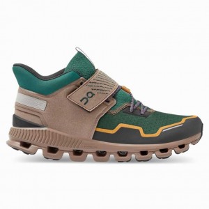 Green On Cloud Hi Edge Defy Men's Sneakers | ZJF182905