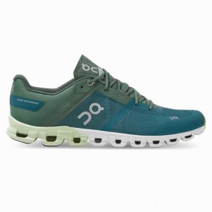 Green / Blue On Cloudflow Men's Road Running Shoes | RWX562041