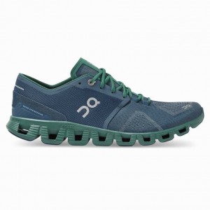 Green / Dark Blue On Cloud X Men's Training Shoes | QVY872140