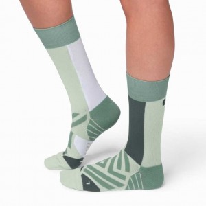 Green / White On High Socks | RNV358421