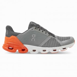 Grey / Orange On Cloudflyer Men's Road Running Shoes | OMZ678345