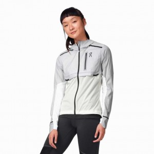 Grey / White On Weather Women's Jackets | BMZ413705