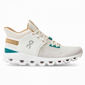 Khaki / White On Cloud Hi Edge Men's Sneakers | NWQ198724