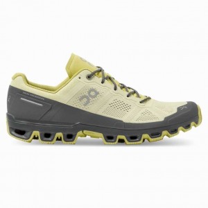 Khaki / Yellow On Cloudventure Men's Trail Running Shoes | VSJ503678