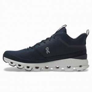 Navy On Cloud Hi Men's Sneakers | EJT059736