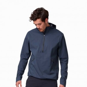 Navy On Waterproof Anorak Men's Jackets | JCG340765