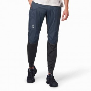 Navy / Black On Men's Running Pants | MJW279164