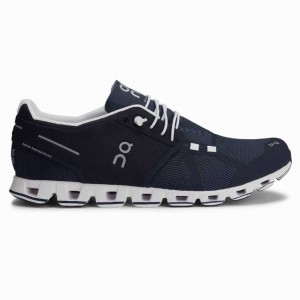 Navy / White On Cloud Men's Road Running Shoes | CGU321560