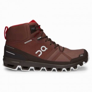 Red On Cloudrock Waterproof Men's Hiking Boots | JID058249