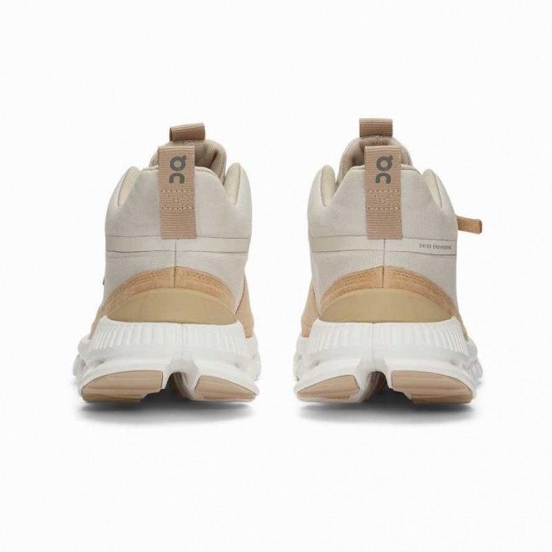 Beige / Brown On Cloud Hi Women's Sneakers | EWV072345