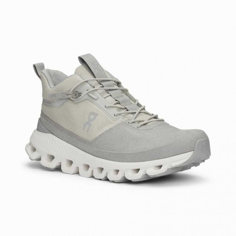 Beige / Grey On Cloud Hi Women's Sneakers | AGZ726190