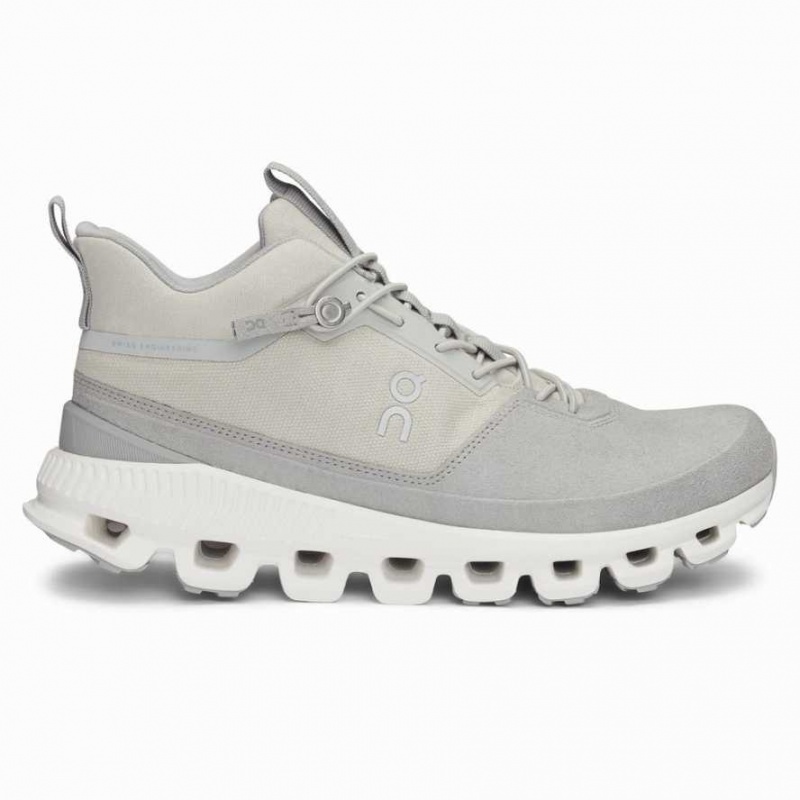 Beige / Grey On Cloud Hi Women's Sneakers | AGZ726190