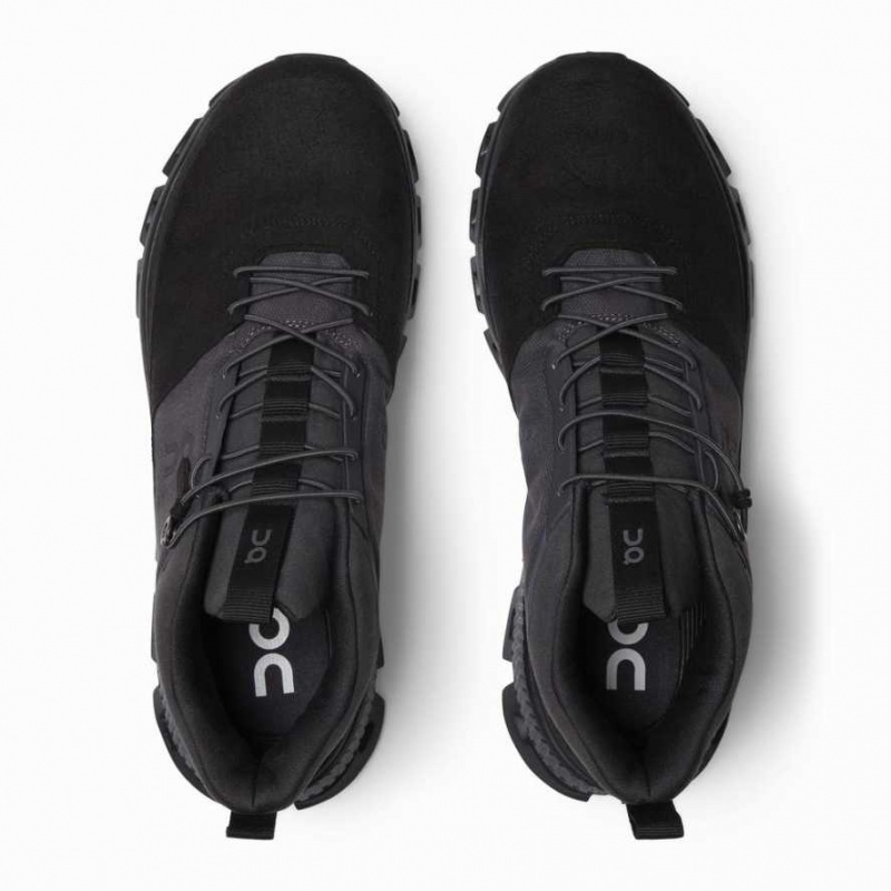 Black On Cloud Hi Men's Sneakers | BLK315720