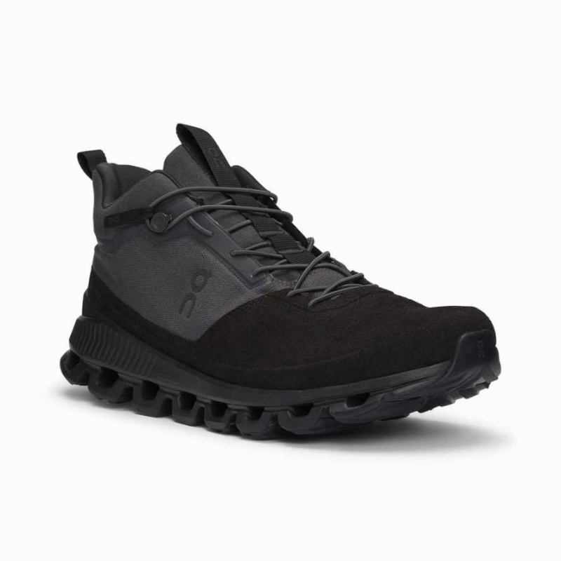 Black On Cloud Hi Men's Sneakers | BLK315720