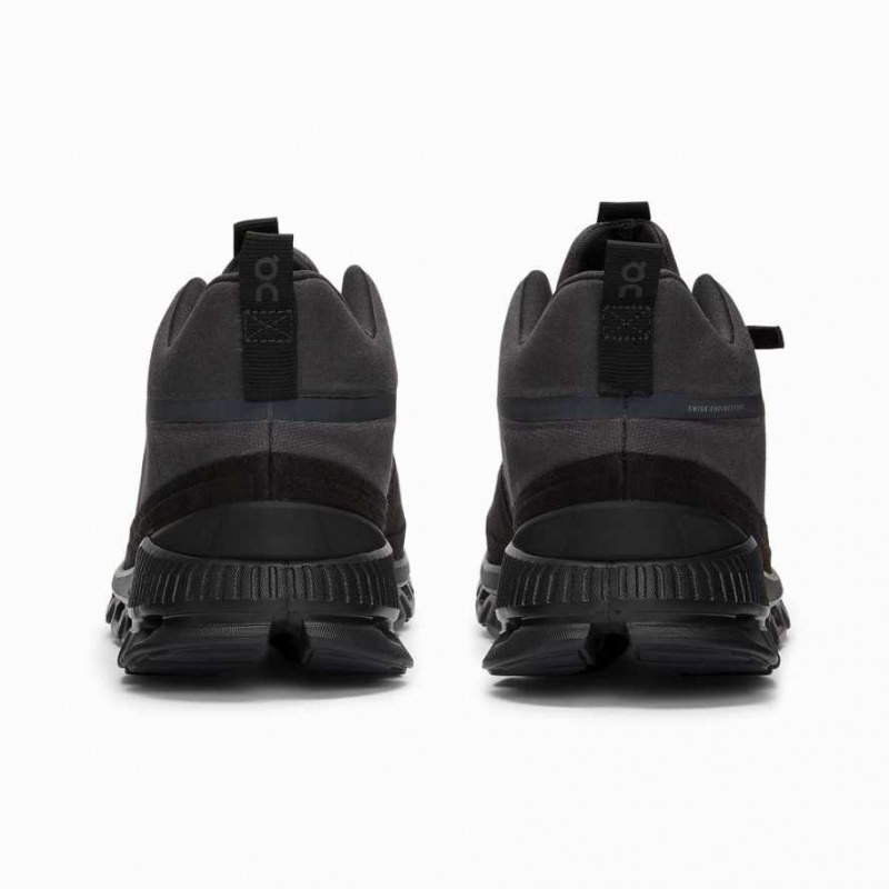 Black On Cloud Hi Men's Sneakers | BLK315720