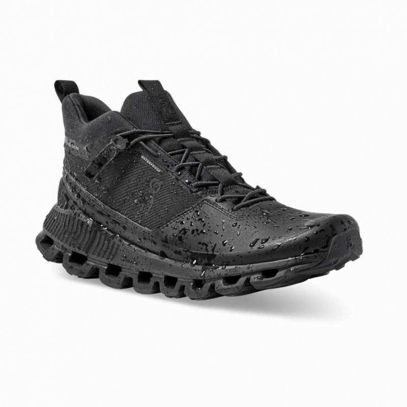 Black On Cloud Hi Waterproof Women's Sneakers | XMB769582