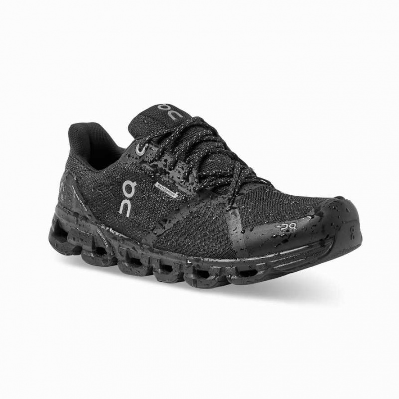 Black On Cloudflyer Waterproof Women's Road Running Shoes | OGV297405