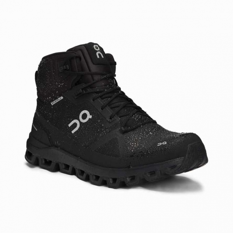 Black On Cloudrock Waterproof Men's Hiking Boots | CWY421038