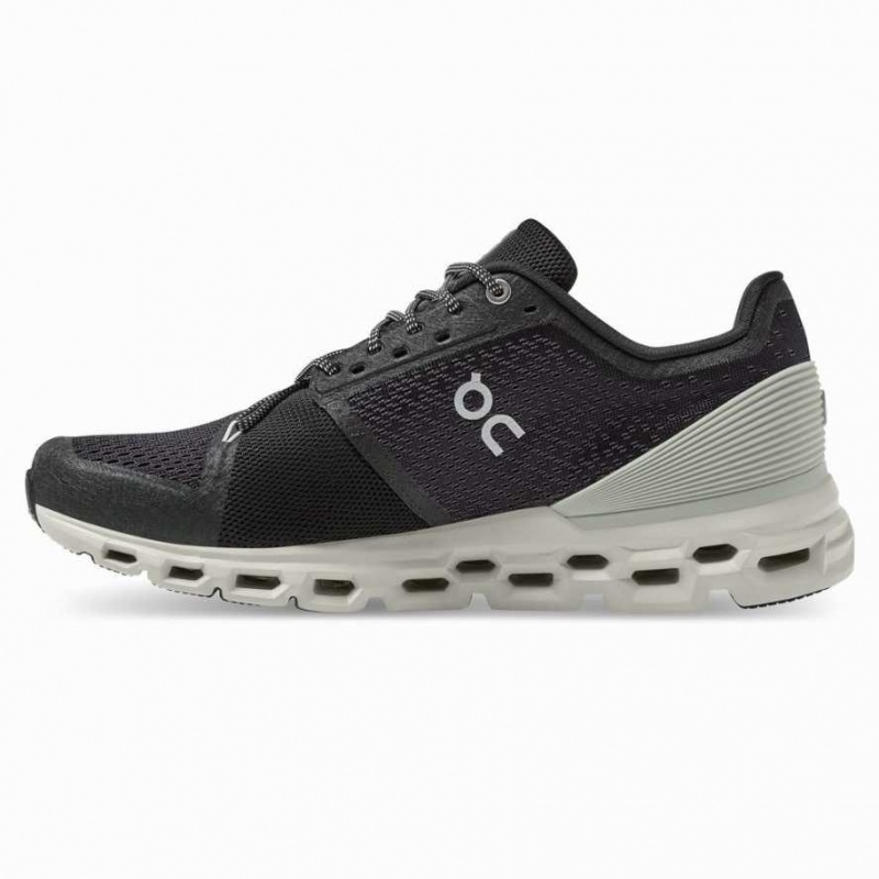 Black On Cloudstratus Men's Road Running Shoes | OVM726438