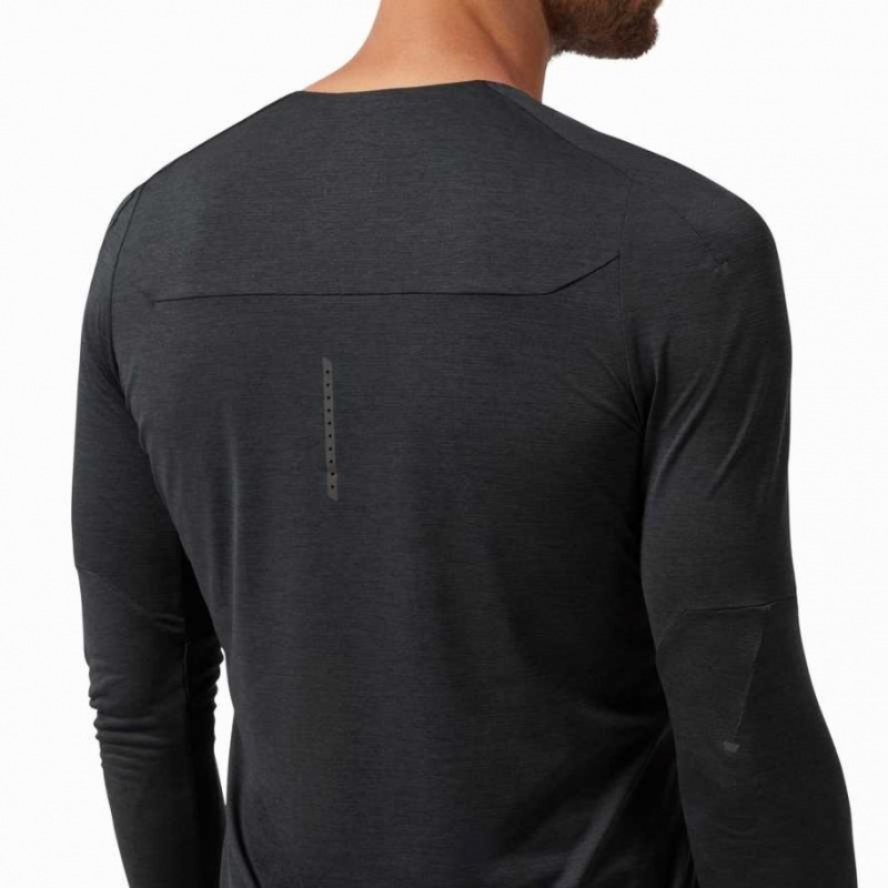 Black On Performance Long Men's T-shirts | HQC830264