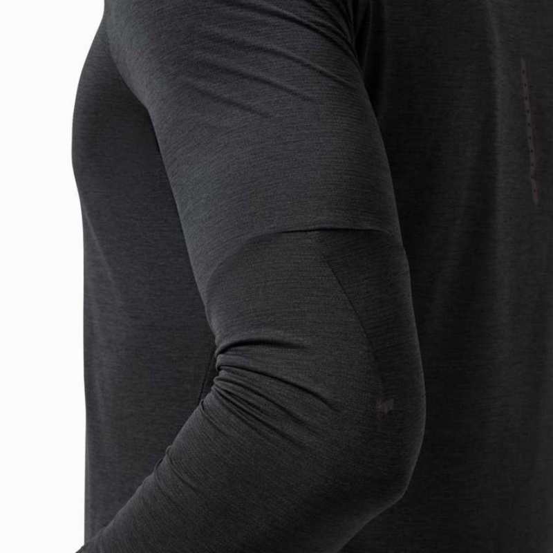 Black On Performance Long Men's T-shirts | HQC830264