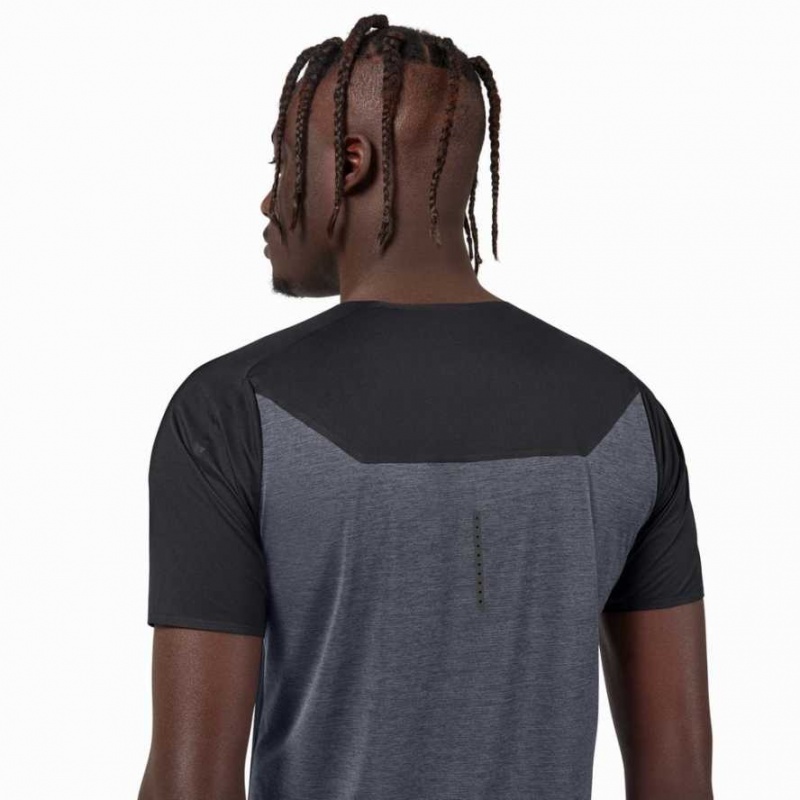 Black On Performance Long Men's T-shirts | KIB438261