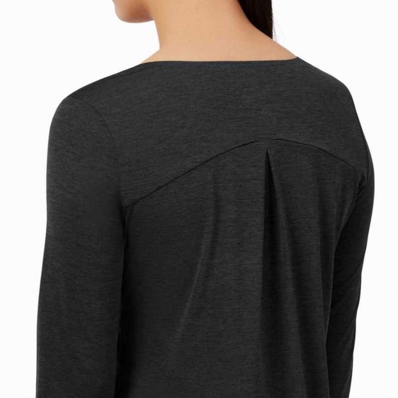 Black On Performance Long Women's T-shirts | AMB598743