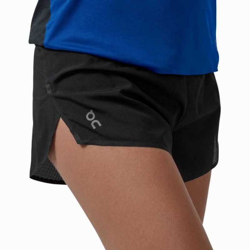 Black On Race Women's Running Race Shorts | LIW364902