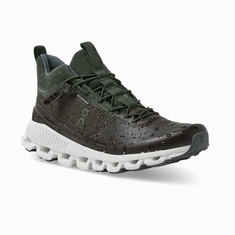 Black / Brown On Cloud Hi Waterproof Women's Sneakers | ANX496237