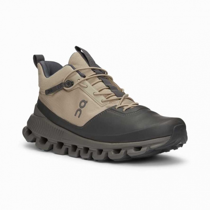 Black / Brown On Cloud Hi Women's Sneakers | KVI126495