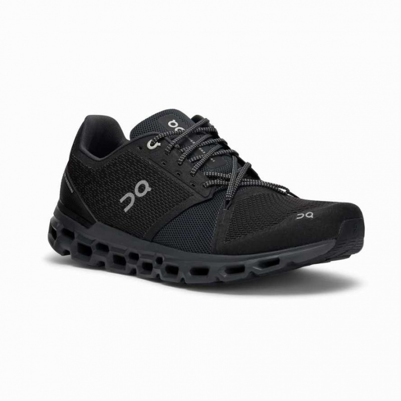 Black / Grey On Cloudstratus Men's Road Running Shoes | JBW876243