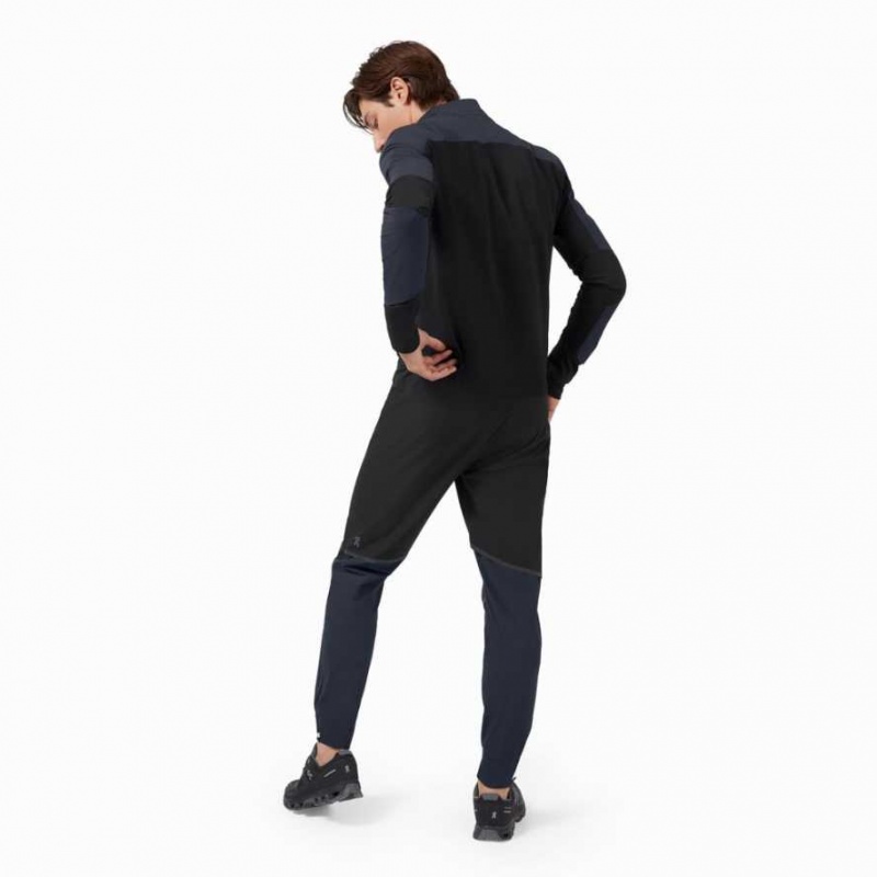 Black / Navy On Waterproof Men's Pants | IVL348107