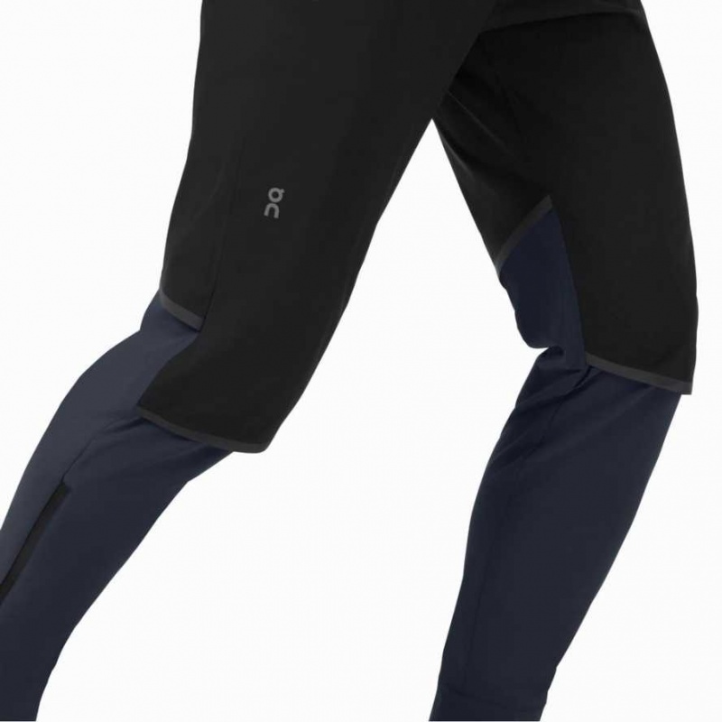 Black / Navy On Waterproof Men's Pants | IVL348107