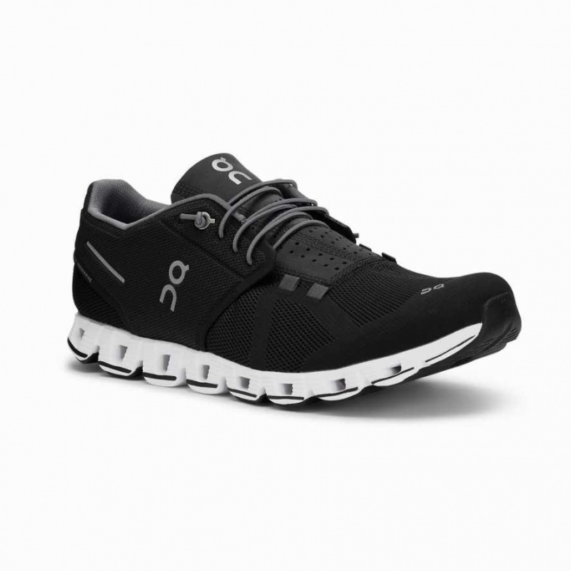 Black / White On Cloud Men's Road Running Shoes | IRV029361