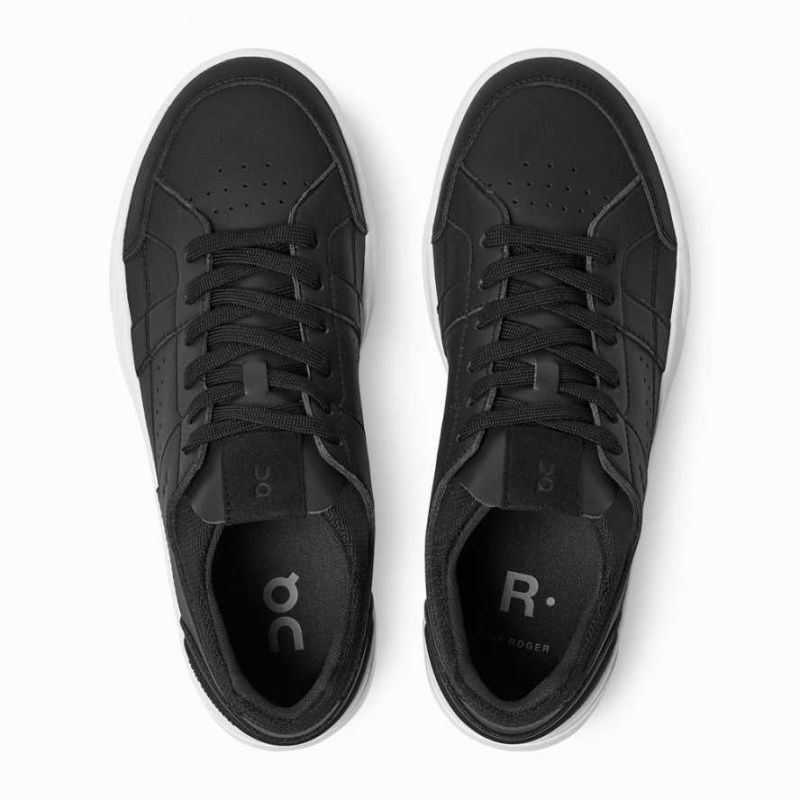 Black / White On THE ROGER Clubhouse Men's Tennis Shoes | CST589173